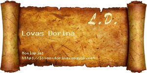 Lovas Dorina névjegykártya