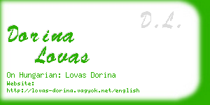 dorina lovas business card